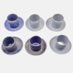 FA- Taza café con plato azules - Imagen 2