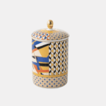 Abstract Porta vela porcelana con vela - Imagen 2