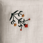 Florecitas servilleta lino set 4 - Imagen 2