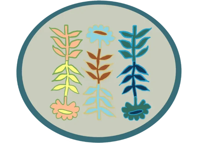 Cotash individuales ovalados flores - Imagen 2