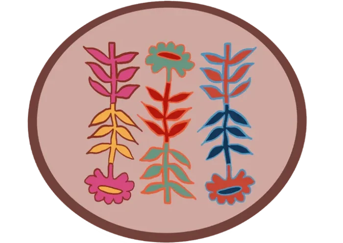 Cotash individuales ovalados flores - Imagen 3