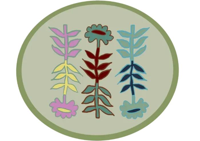 Cotash individuales ovalados flores - Imagen 7