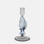 Pez candelabro cristal