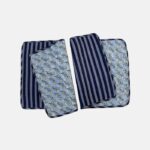 Individual reversible rayas y flores - Imagen 9