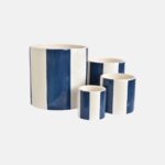 Rayas azules - maceteros