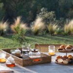 Ratán claro bandeja rectangular - Imagen 2